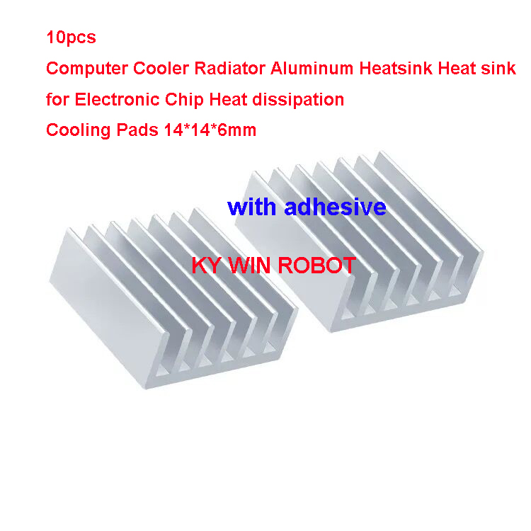 Aluminium Extrusion - 10 stuks mini zelfklevende aluminium radiator