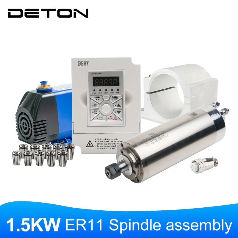 Water Cooled Spindle - De GDZ-17 1.5KW ER11 watergekoelde spindelset