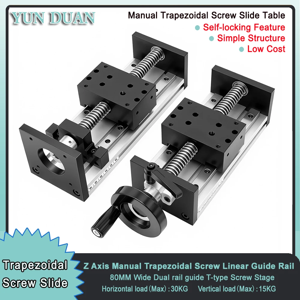 Linear Rail - Z-as 80mm brede trapezvormige schroef schuiftafel