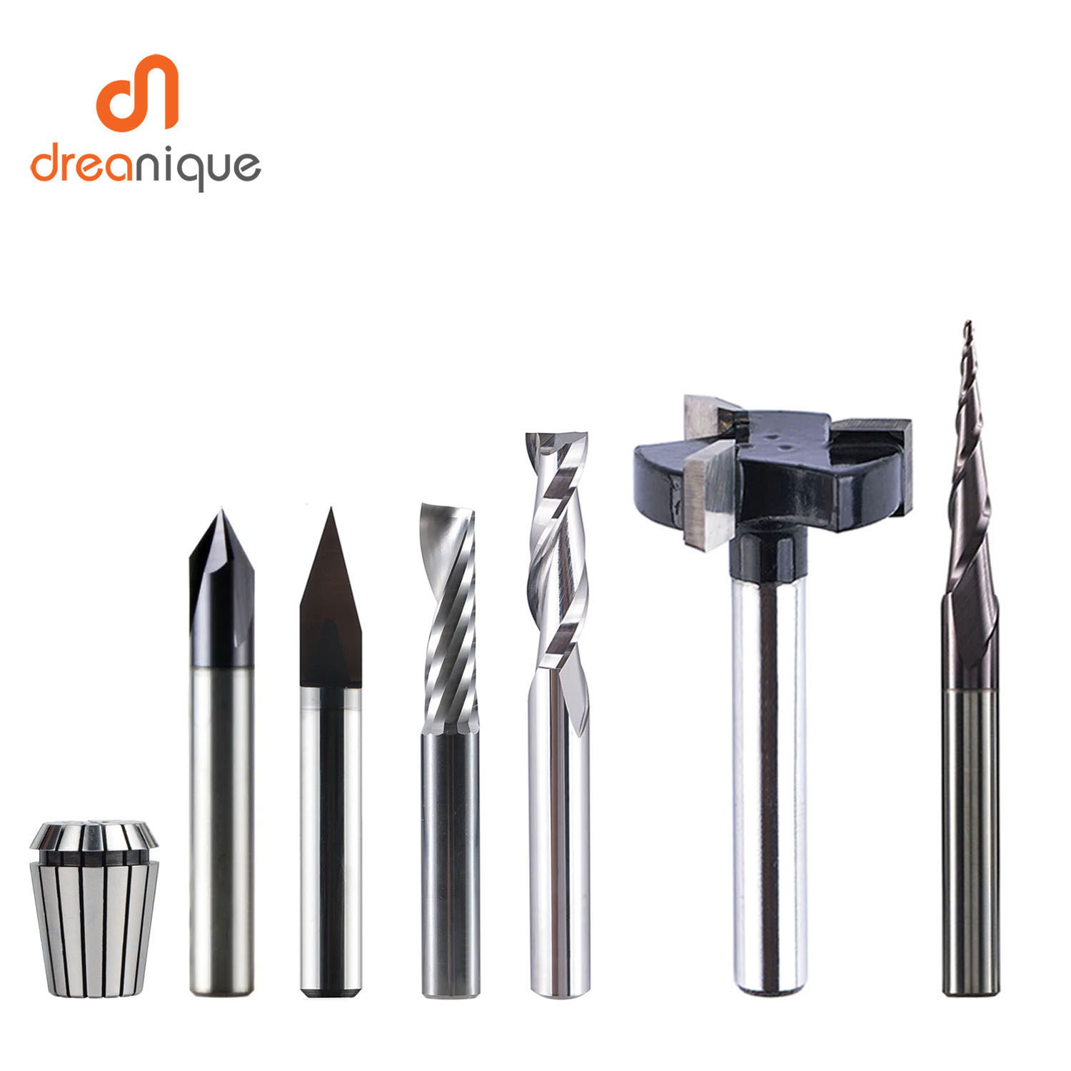 End Mill Set - Dreaique 7 stks/set 6mm Schacht Vhm
