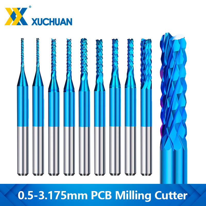 End Mill Set - CNC Maïs Frees 10 stks 0.5-3.175mm