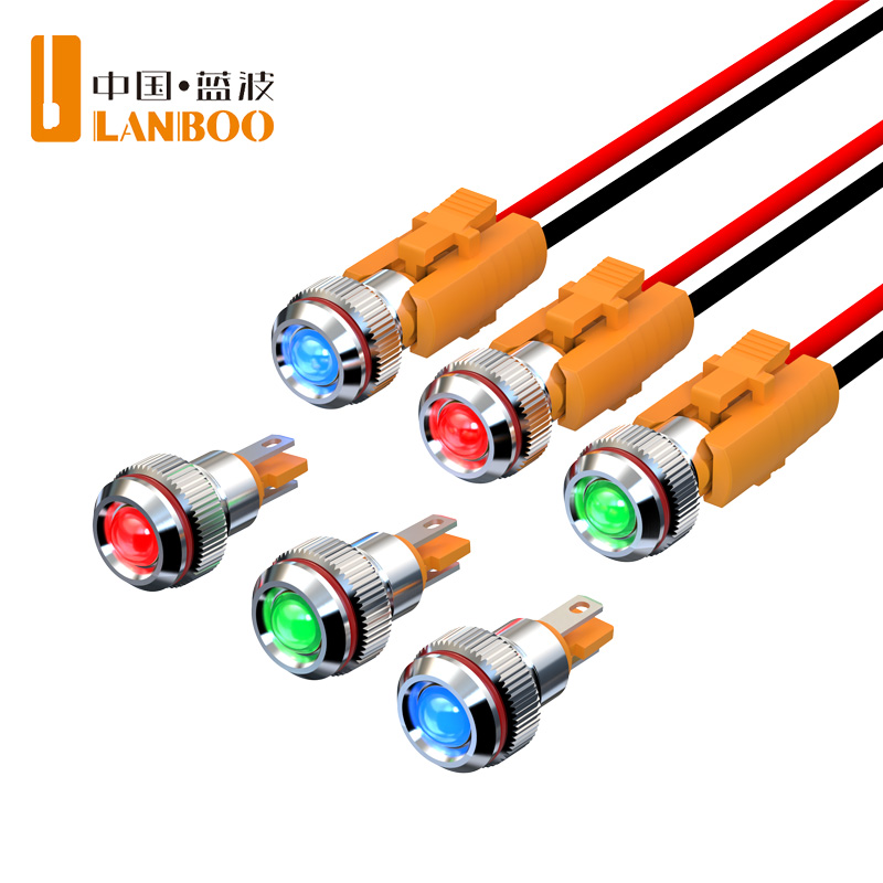 Coupling 8Mm - LANBOO 8 mm metalen LED-indicatielampje met