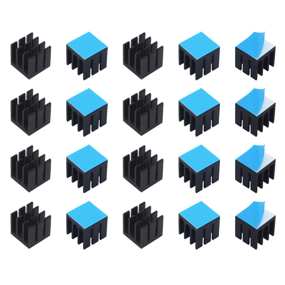 Aluminium Extrusion - 12x12x12mm 50 stuks Aluminium Heatsink Radiator
