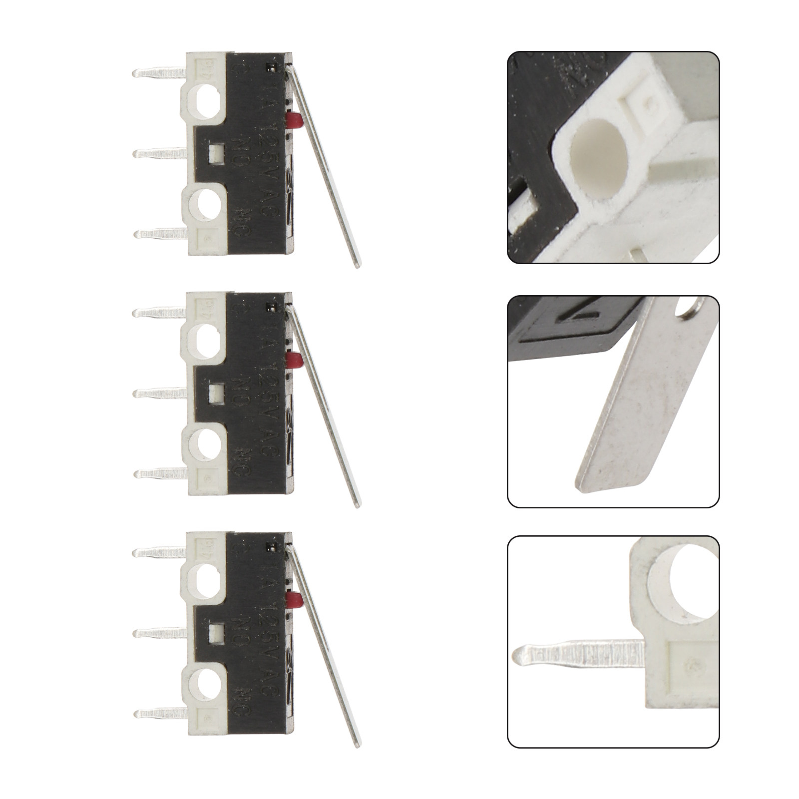 Limit Switch - 5 stuks micro-eindschakelaar met lange scharnierarm,