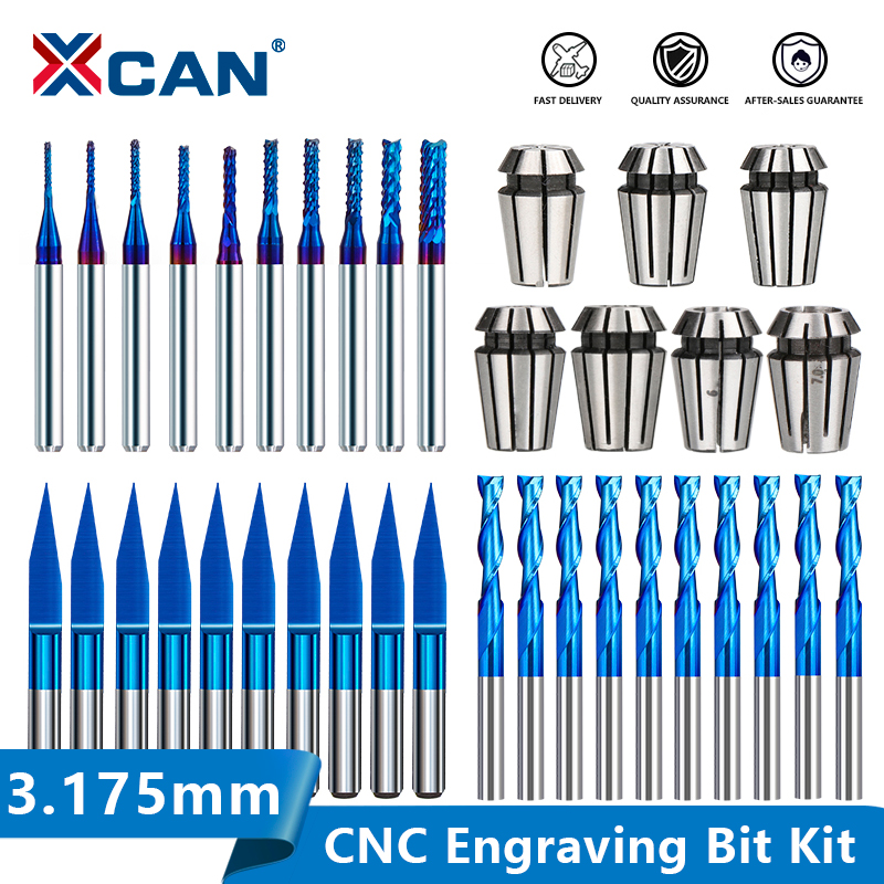 End Mill Set - XCAN CNC Frees Frees met ER
