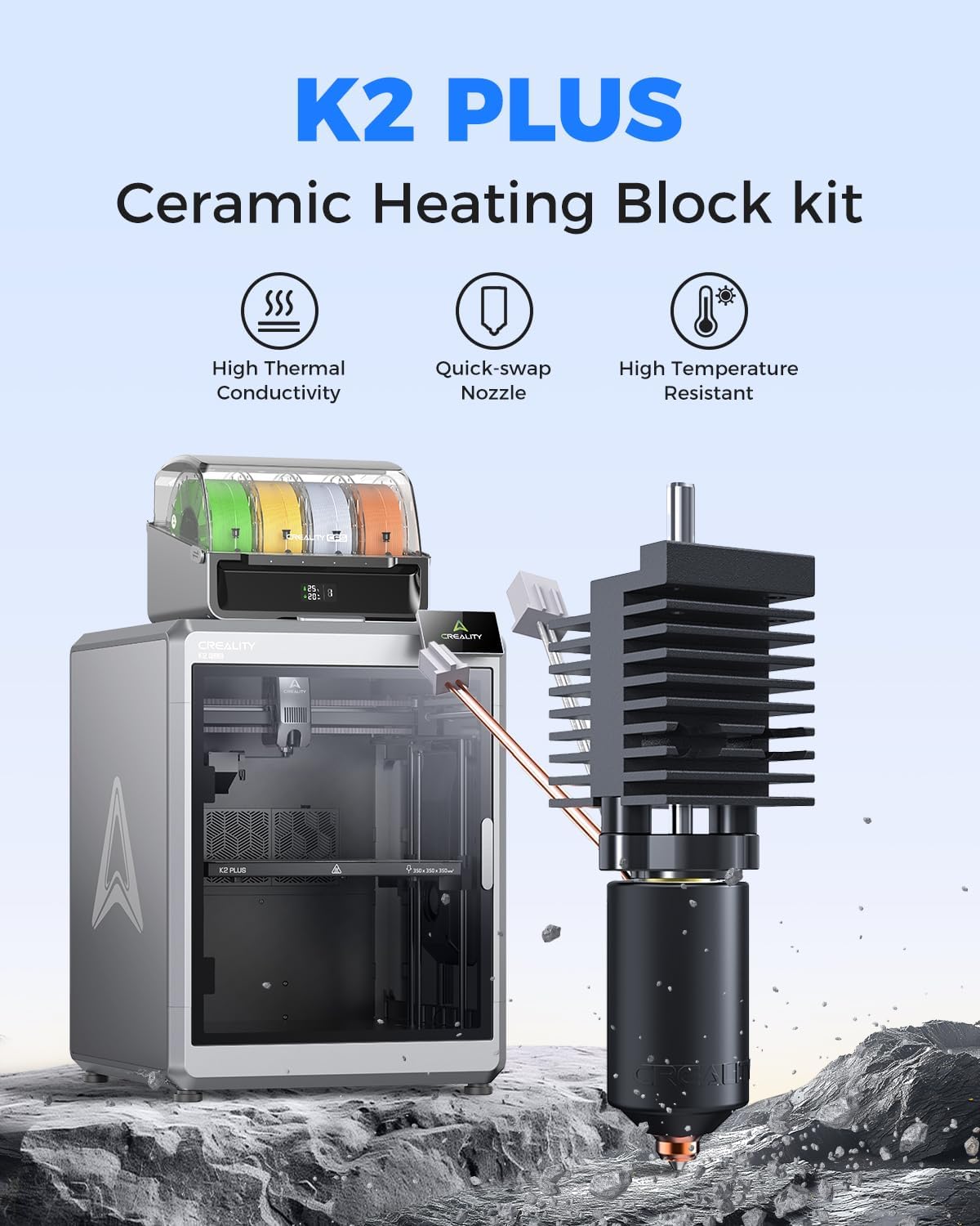 Creality K2 Plus keramische ho - Aluminium Profile 2020 recensie en prijs