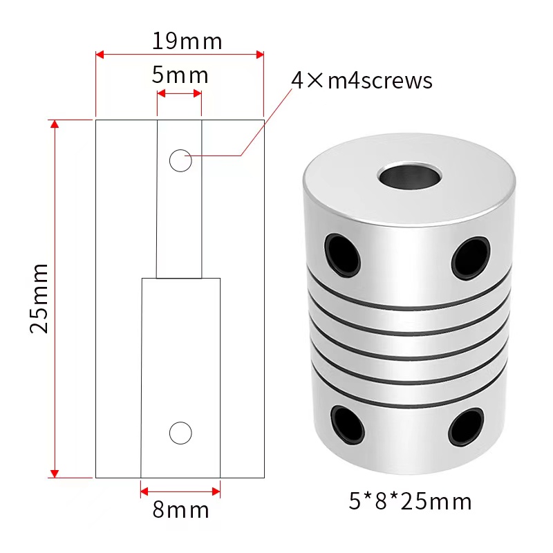 D19L25 3/4mm 5mm 6mm 6.35mm 8m - Coupling 8Mm recensie en prijs
