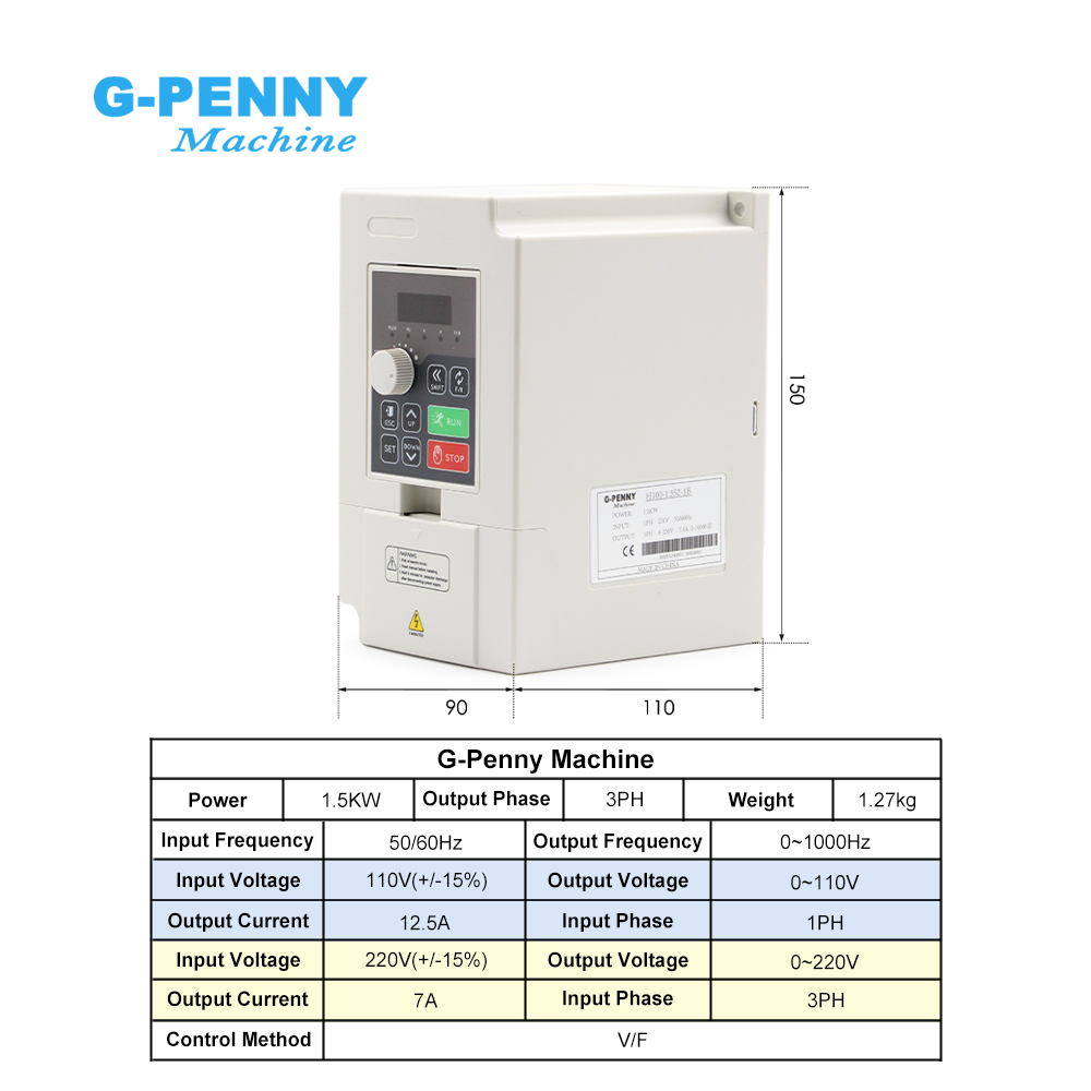 G-Penny CNC 1.5KW ER16 65mm 4  - Water Cooled Spindle recensie en prijs