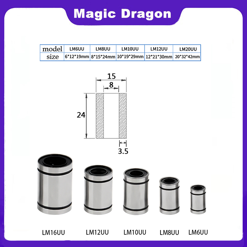 4/10 st LM3UU LM4UU LM5UU LM6U - Lm8Uu Bearing recensie en prijs