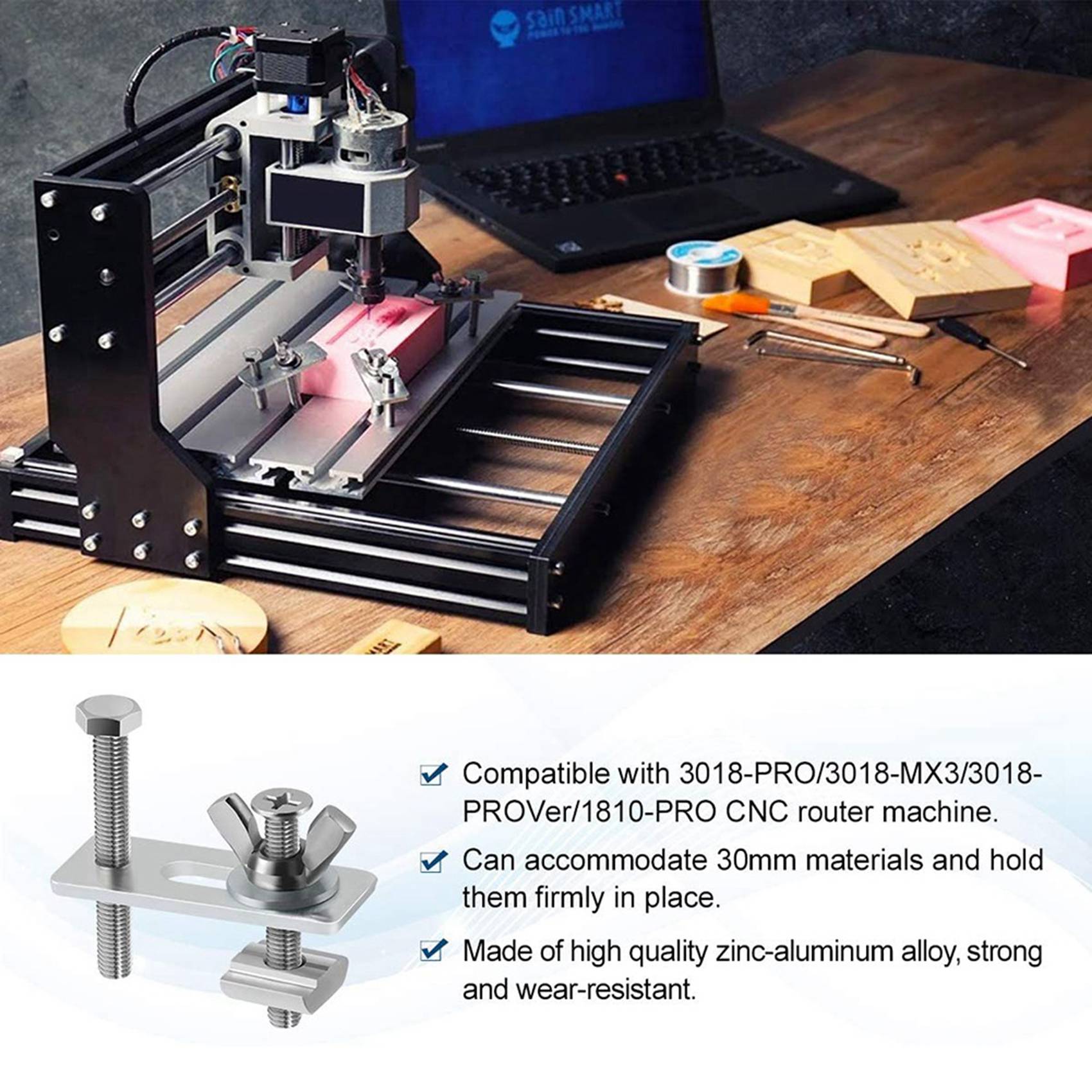 A19F-8 Pack T-Track Clamp, Min - 3018 Cnc recensie en prijs