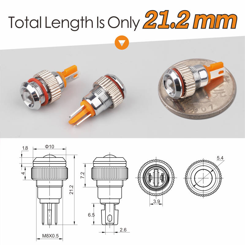 LANBOO 8 mm metalen LED-indica - Coupling 8Mm recensie en prijs