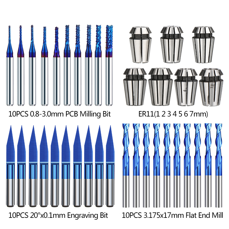XCAN CNC Frees Frees met ER Sp - End Mill Set recensie en prijs